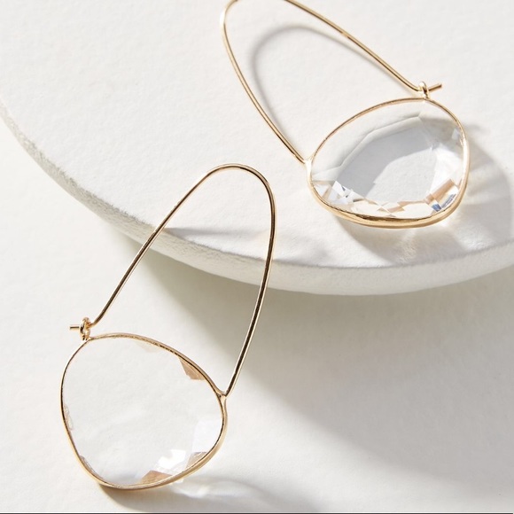 Anthropologie Jewelry - 🔥NEW🔥Anthropologie Noelle Crescent Hoop Earrings